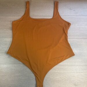 Forever 21 Plus Size 3X Bodysuit Burnt Orange Square Neck Sleeveless Tank Top
